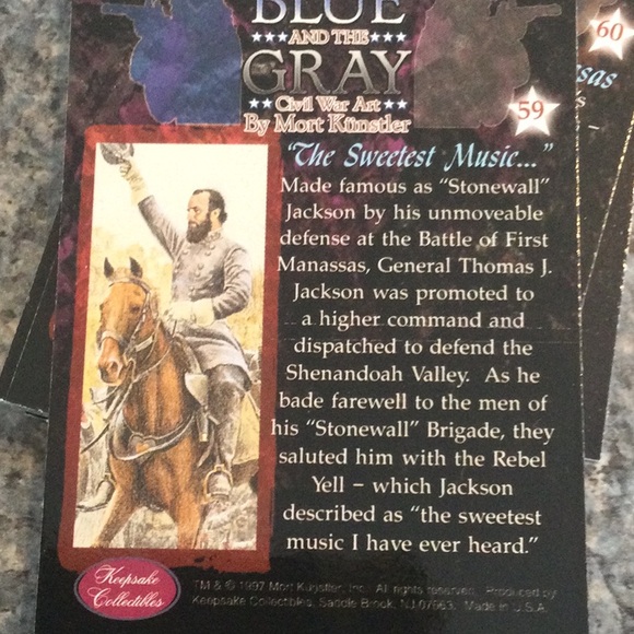 The Blue and the Gray Civil War cards by artist Mort Kunstler. 1997.  Set of 72 - Picture 6 of 9